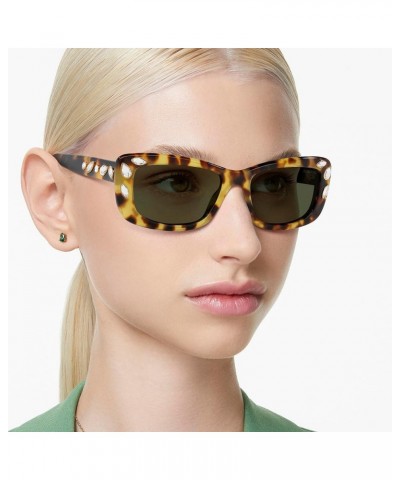 Women's Sk6008 Square Sunglasses Medium Havana/Green $49.78 Square