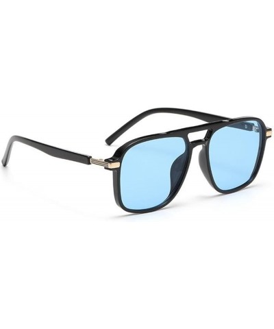 Retro Large Frame Square Sunglasses for Men and Women Outdoor (Color : A, Size : 1) 1 D $19.94 Designer