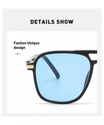 Retro Large Frame Square Sunglasses for Men and Women Outdoor (Color : A, Size : 1) 1 D $19.94 Designer