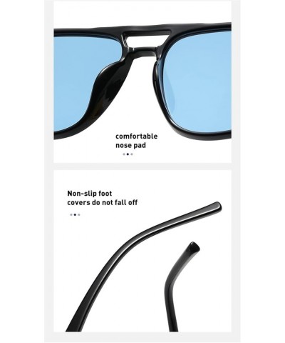 Retro Large Frame Square Sunglasses for Men and Women Outdoor (Color : A, Size : 1) 1 D $19.94 Designer