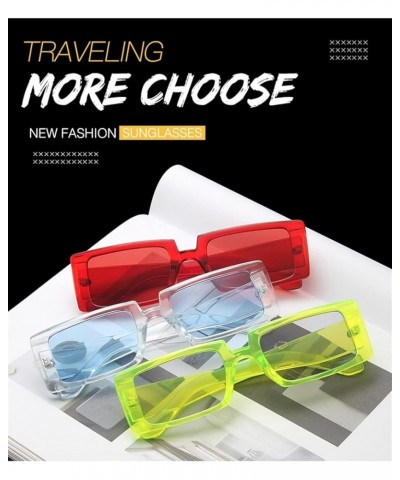 Fashionable Square Men's Sunglasses Outdoor Beach Decorative Sunglasses (Color : J, Size : 1) 1 B $10.65 Designer