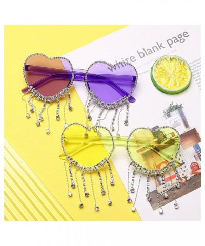 Heart-shaped Frameless Female Outdoor Party Fashion Decorative Sunglasses C $13.25 Designer