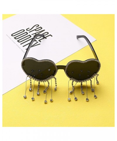 Heart-shaped Frameless Female Outdoor Party Fashion Decorative Sunglasses C $13.25 Designer