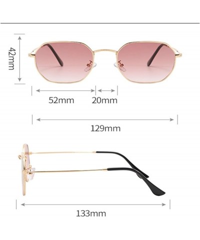 Fashion Metal Frame Men's And Women's Sunglasses Personalized Simple Outdoor Vacation UV400 Sunglasses E $19.26 Designer