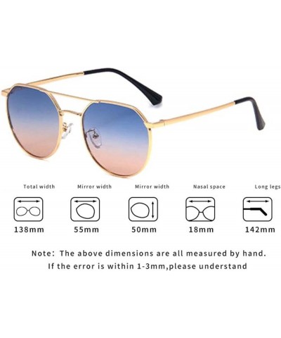 Ladies Round Frame Retro Polarized Sun Outdoor Vacation Beach Shade Decorative Glasses (Color : C, Size : Medium) Medium C $1...