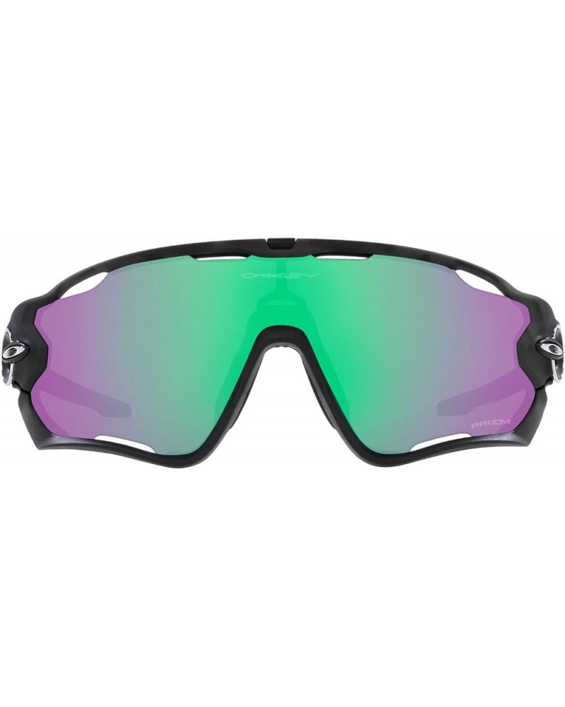 Men's OO9290 Jawbreaker Shield Sunglasses Matte Black Camo/Prizm Road Jade $92.21 Sport