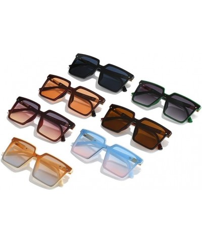 Rimless Square Punk Big Frame One Piece Multicolor Dazzling Versatile One Piece Sunglasses Sun Glasses for Men Women (Color :...