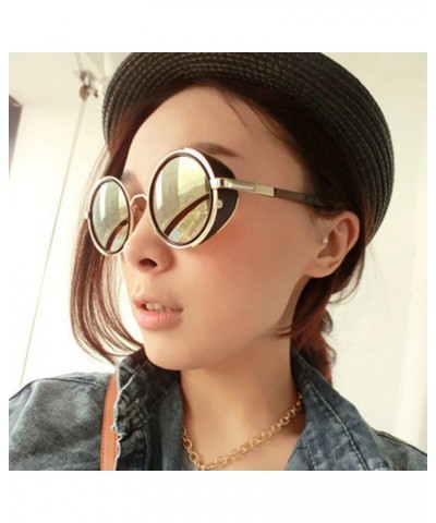 Women Men Vintage Retro Travel Sungla Glasses,Unisex Fashion Mirror Lens A $11.00 Rectangular