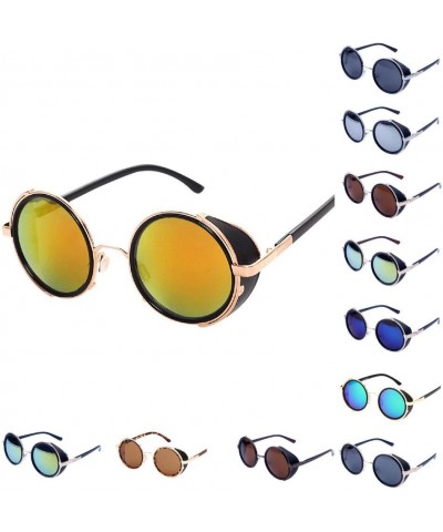 Women Men Vintage Retro Travel Sungla Glasses,Unisex Fashion Mirror Lens A $11.00 Rectangular