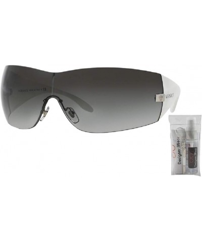 VE2054 Wrap Square Sunglasses For Men For Women + BUNDLE with Designer iWear Eyewear Care Kit Silver/Grey Gradient $71.06 Des...