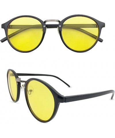 Retro Glasses Women Men Goggles Sunglasses New Vintage Fashion Driving Sun glasses 100% UV Blocking Gd02-swag Yellow $10.73 A...