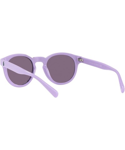 Men's Ph4184 Round Sunglasses Shiny Sky Lavender/Violet $34.34 Round