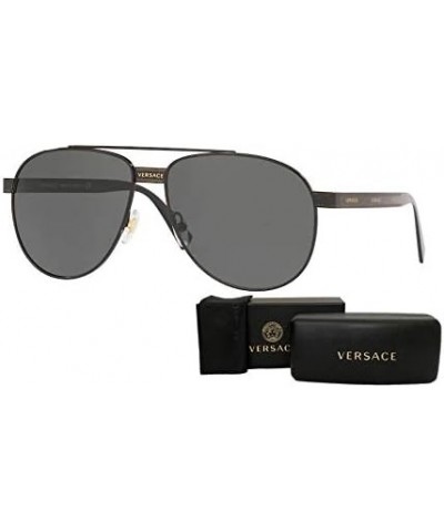 VE2209 Phantos Sunglasses For Men + BUNDLE with Designer iWear Eyewear Care Kit Black/Grey $92.25 Panto