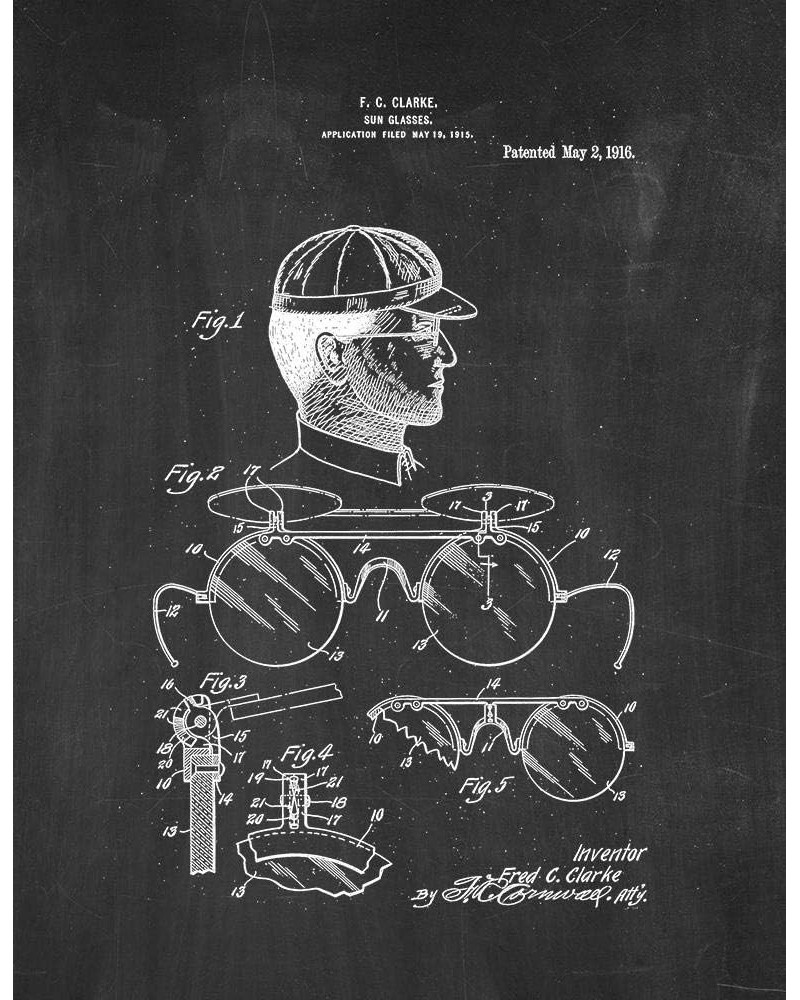 Sunglasses Patent Print Midnight Blue (18" x 24") M15538 24" x 30" Chalkboard $15.10 Designer