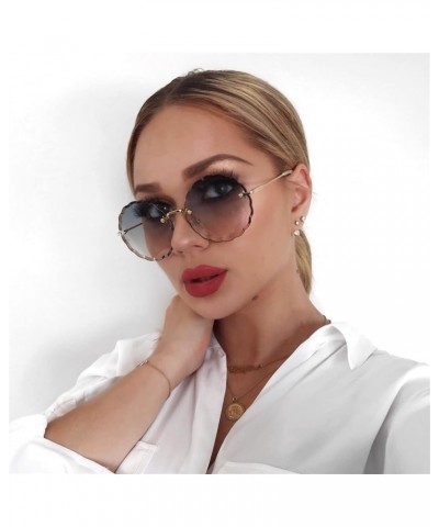 Frameless Fashion Women Sunglasses Outdoor Vacation Decorative Sunglasses Sunglasses Womens (Color : 6, Size : One Size) One ...