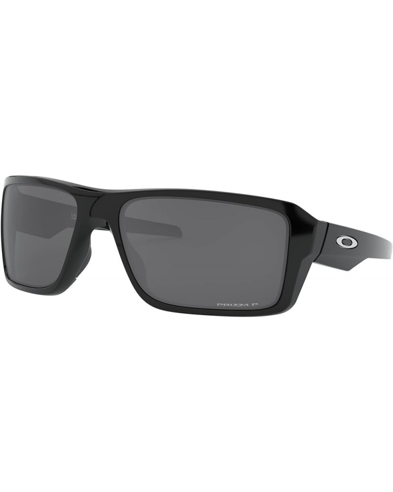 Men's Oo9380 Double Edge Rectangular Sunglasses Polished Black/Prizm Black Polarized $43.84 Rectangular