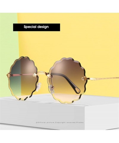 Frameless Fashion Women Sunglasses Outdoor Vacation Decorative Sunglasses Sunglasses Womens (Color : 6, Size : One Size) One ...