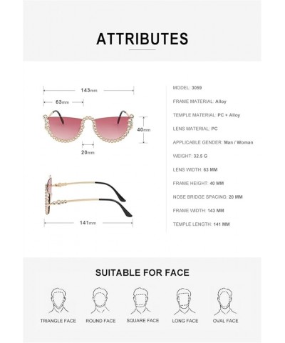 Diamond Fashion with Chain Sunglasses Men and Women Street Photography Decorative Sunglasses (Color : E, Size : 1) 1A $20.07 ...