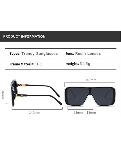 Large Frame Men and Women Shading Sunglasses Outdoor Vacation Decoration (Color : E, Size : Medium) Medium G $16.63 Designer