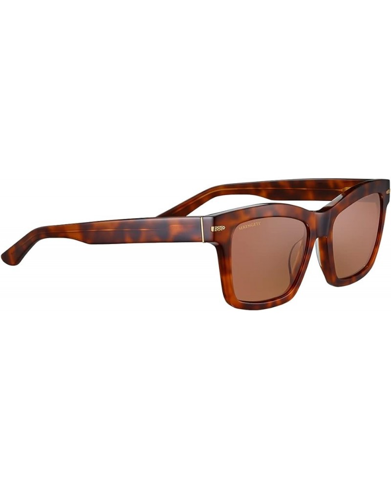 Women's Winona Square Sunglasses Shiny Classic Havana $51.60 Square