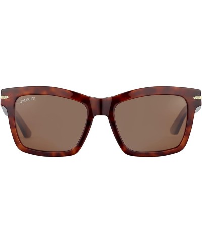 Women's Winona Square Sunglasses Shiny Classic Havana $51.60 Square