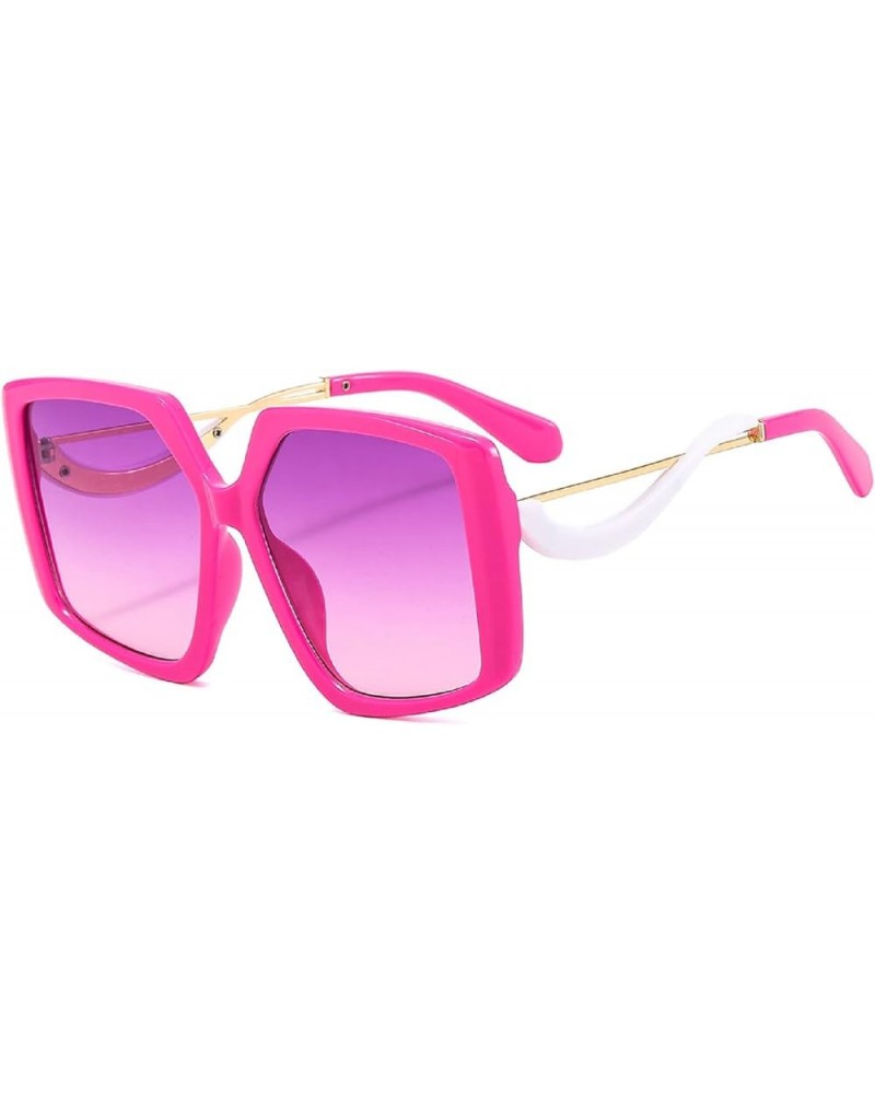 Oversized Modern Lrregular Sunglasses for Women Fashion Square Sun Glasses 80s 90s Retro Shades UV400 Protection Red $12.25 D...