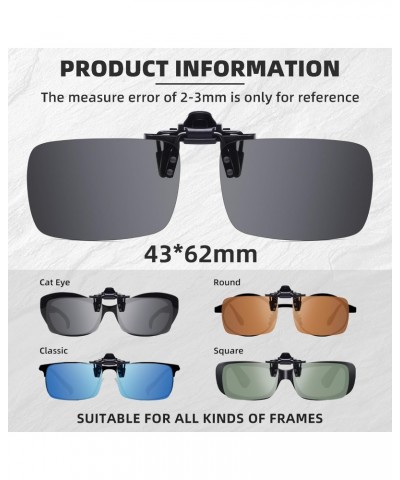 4-Pack Polarized Clip-On Sunglasses for Women Men,Over Prescription Glasses with UV Protection $9.34 Aviator