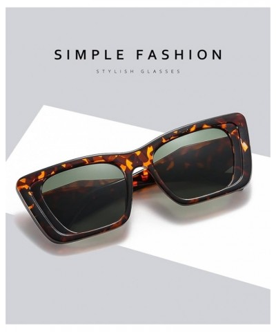 Cat Eye Large Frame Sunglasses Fashion Box Retro Sunglasses for Men and Women (Color : C, Size : 1) 1 G $12.64 Designer