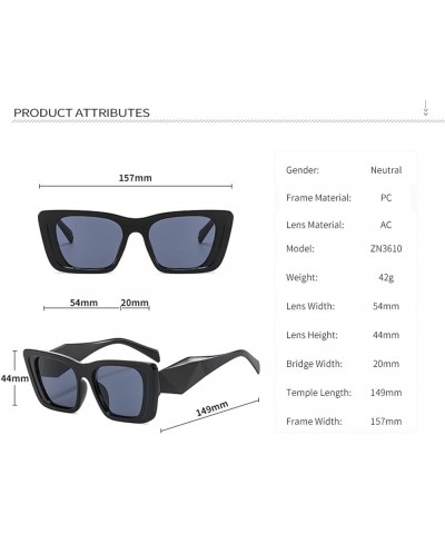 Cat Eye Large Frame Sunglasses Fashion Box Retro Sunglasses for Men and Women (Color : C, Size : 1) 1 G $12.64 Designer