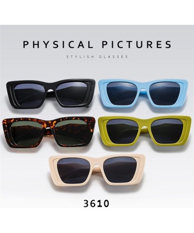 Cat Eye Large Frame Sunglasses Fashion Box Retro Sunglasses for Men and Women (Color : C, Size : 1) 1 G $12.64 Designer