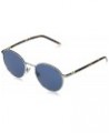 Men's Ph3133 Round Sunglasses Shiny Silver/Dark Blue $40.19 Round