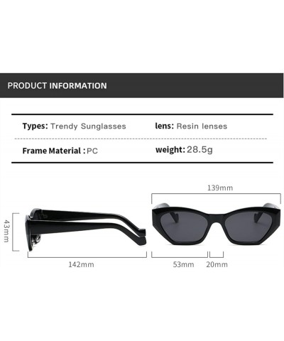 Polygonal Cat Eye Sunglasses for Men and Women, Outdoor Vacation Driving Glasses (Color : F, Size : Medium) Medium K $13.12 D...