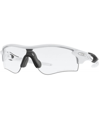 Men's Oo9206 Radarlock Path Low Bridge Fit Rectangular Sunglasses Polished White/Clear Black Iridium Photochromic $89.73 Rect...