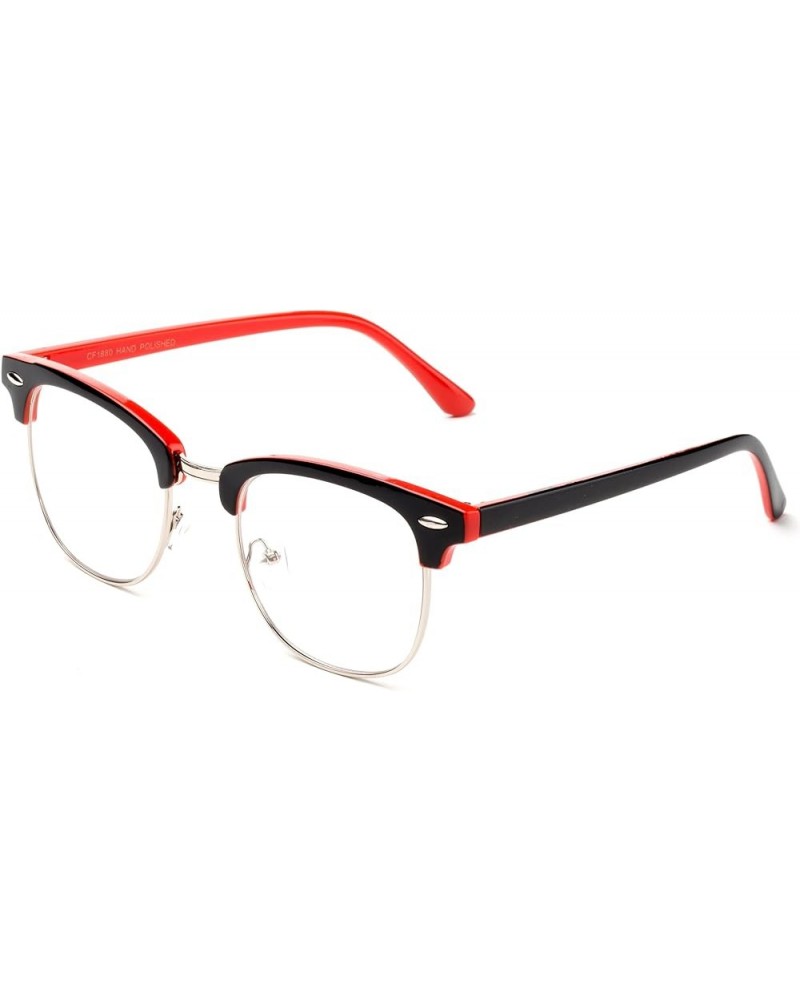 Babo" Slim Oval Style Celebrity Fashionista Pattern Temple Reading Glasses Vintage Black/Red $7.64 Square