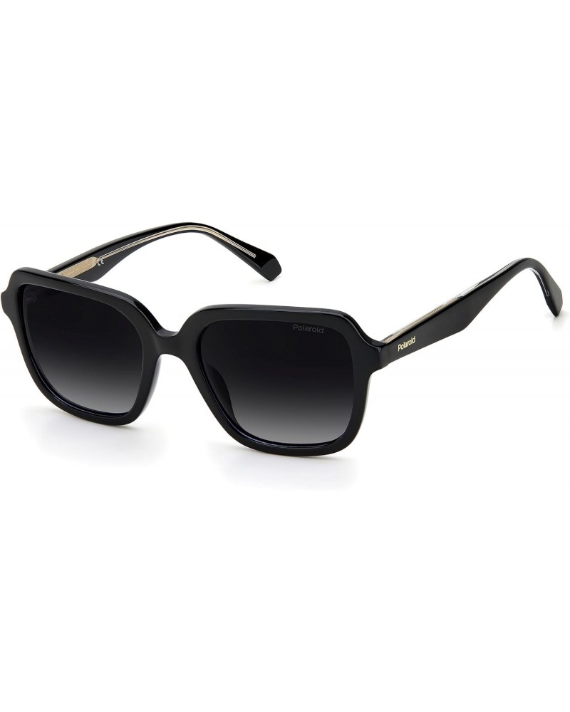 Sunglasses Women's PLD 4095/S/X Square Sunglasses, Black/Polarized Gray, 53mm,19mm $49.82 Square