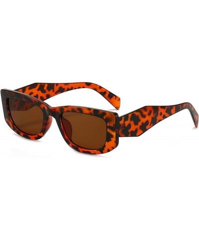 Rectangular Small Frame Fashion Sunglasses for Men and Women (Color : C, Size : 1) 1 G $17.32 Designer