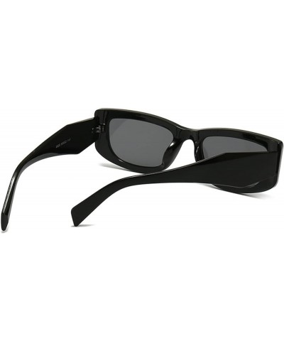 Rectangular Small Frame Fashion Sunglasses for Men and Women (Color : C, Size : 1) 1 G $17.32 Designer