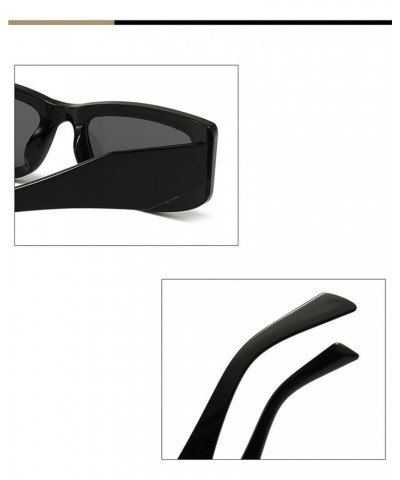 Rectangular Small Frame Fashion Sunglasses for Men and Women (Color : C, Size : 1) 1 G $17.32 Designer