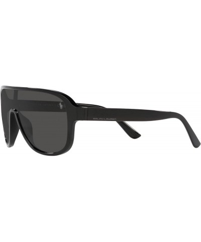 Men's Ph4196u Universal Fit Rectangular Sunglasses Shiny Black/Dark Grey $52.50 Rectangular