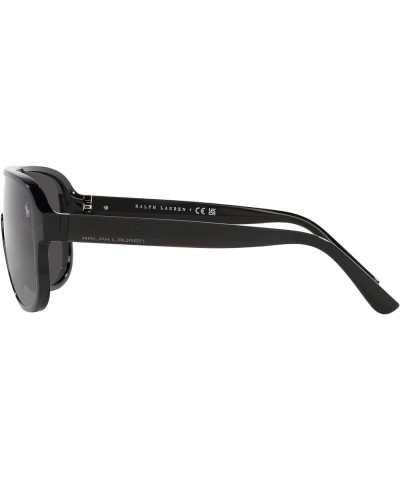 Men's Ph4196u Universal Fit Rectangular Sunglasses Shiny Black/Dark Grey $52.50 Rectangular