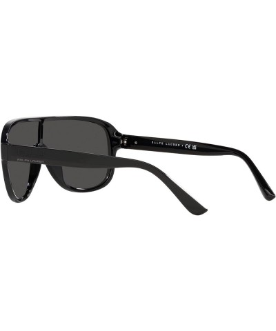 Men's Ph4196u Universal Fit Rectangular Sunglasses Shiny Black/Dark Grey $52.50 Rectangular