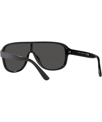 Men's Ph4196u Universal Fit Rectangular Sunglasses Shiny Black/Dark Grey $52.50 Rectangular