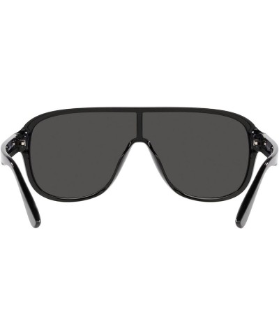 Men's Ph4196u Universal Fit Rectangular Sunglasses Shiny Black/Dark Grey $52.50 Rectangular