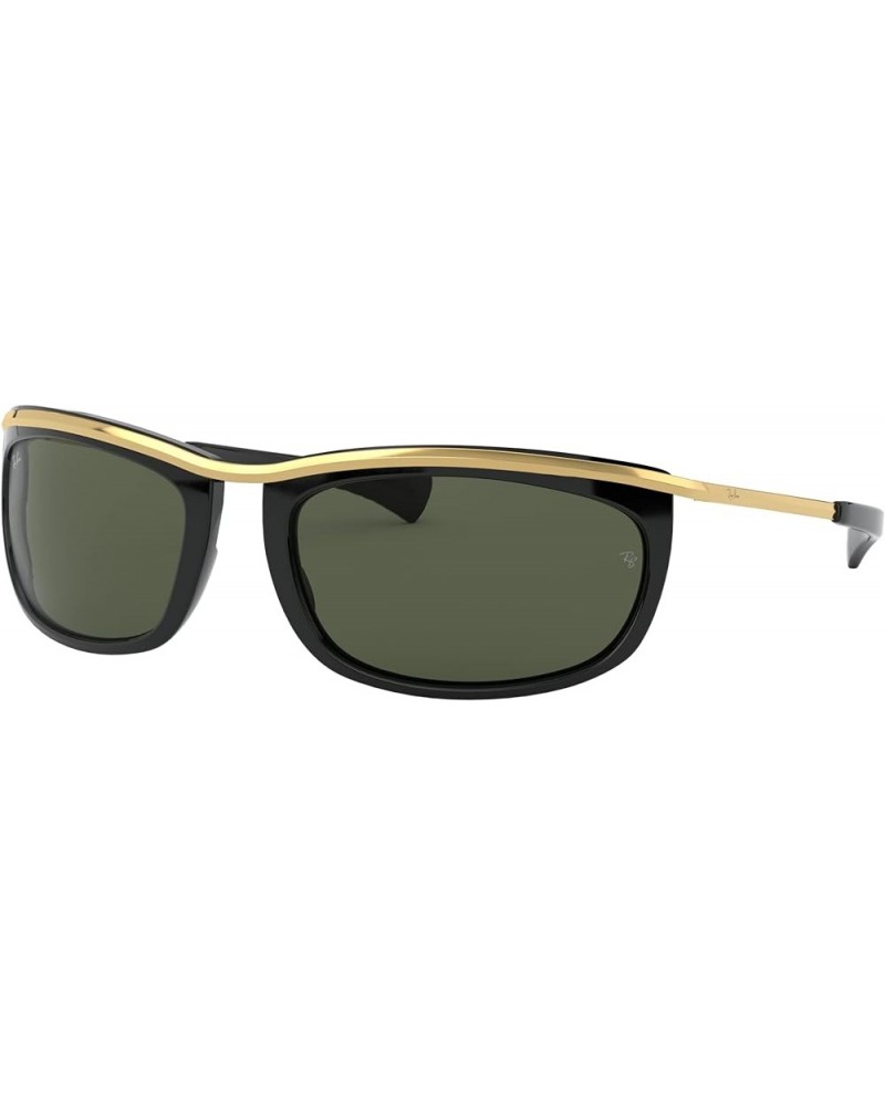 Rb2319 Olympian I Oval Sunglasses Black/G-15 Green $66.64 Oval