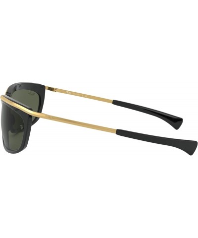 Rb2319 Olympian I Oval Sunglasses Black/G-15 Green $66.64 Oval