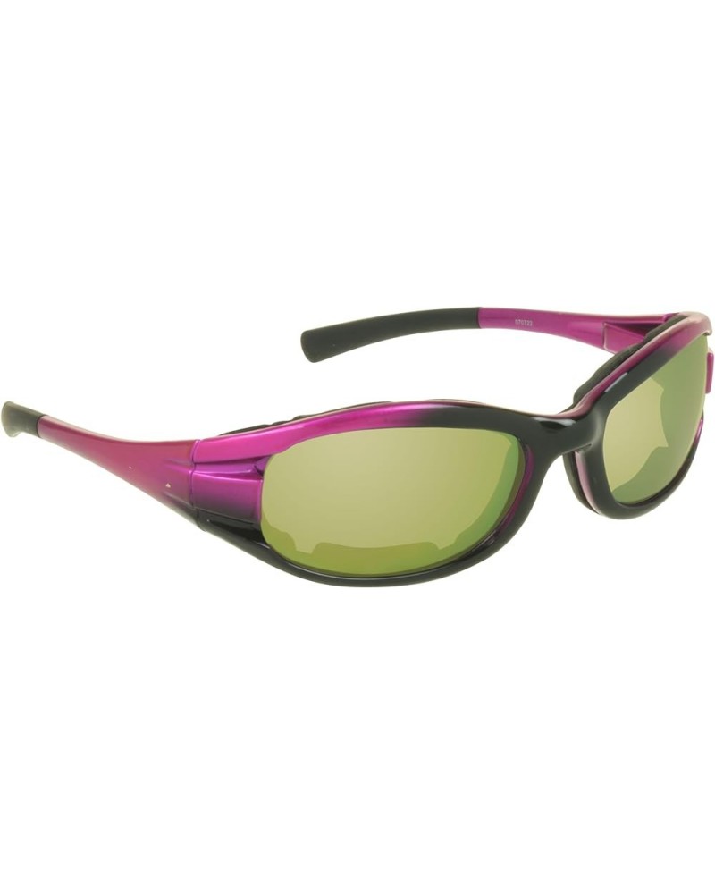 Motorcycle Sunglasses Foam Padded PETITE Women, Girls and Boys. Hot Pink Mirror Lime $13.67 Goggle