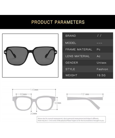 Large Frame Fashionable Photo Party Decorative Sunglasses for Men and Women (Color : B, Size : 1) 1 F $13.61 Designer