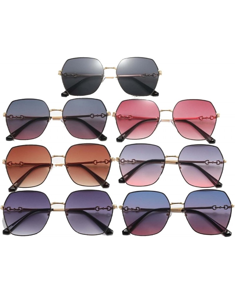 Women Hexagonal Sunglasses (Black) $9.03 Hexagonal