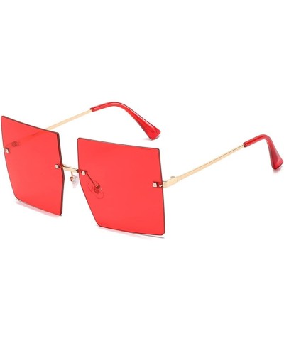 Square Frameless Metal Fashion Men's and Women's Holiday Sports Driving Sunglasses (Color : 6, Size : 1) 1 9 $15.77 Sport