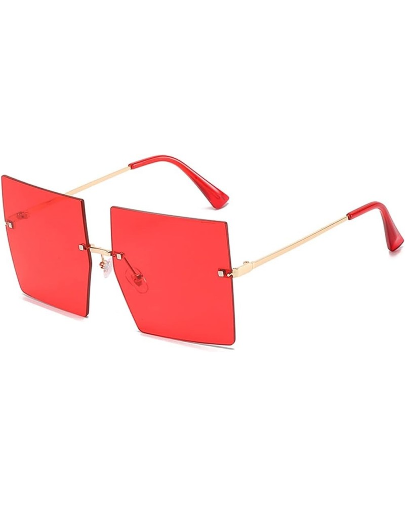 Square Frameless Metal Fashion Men's and Women's Holiday Sports Driving Sunglasses (Color : 6, Size : 1) 1 9 $15.77 Sport